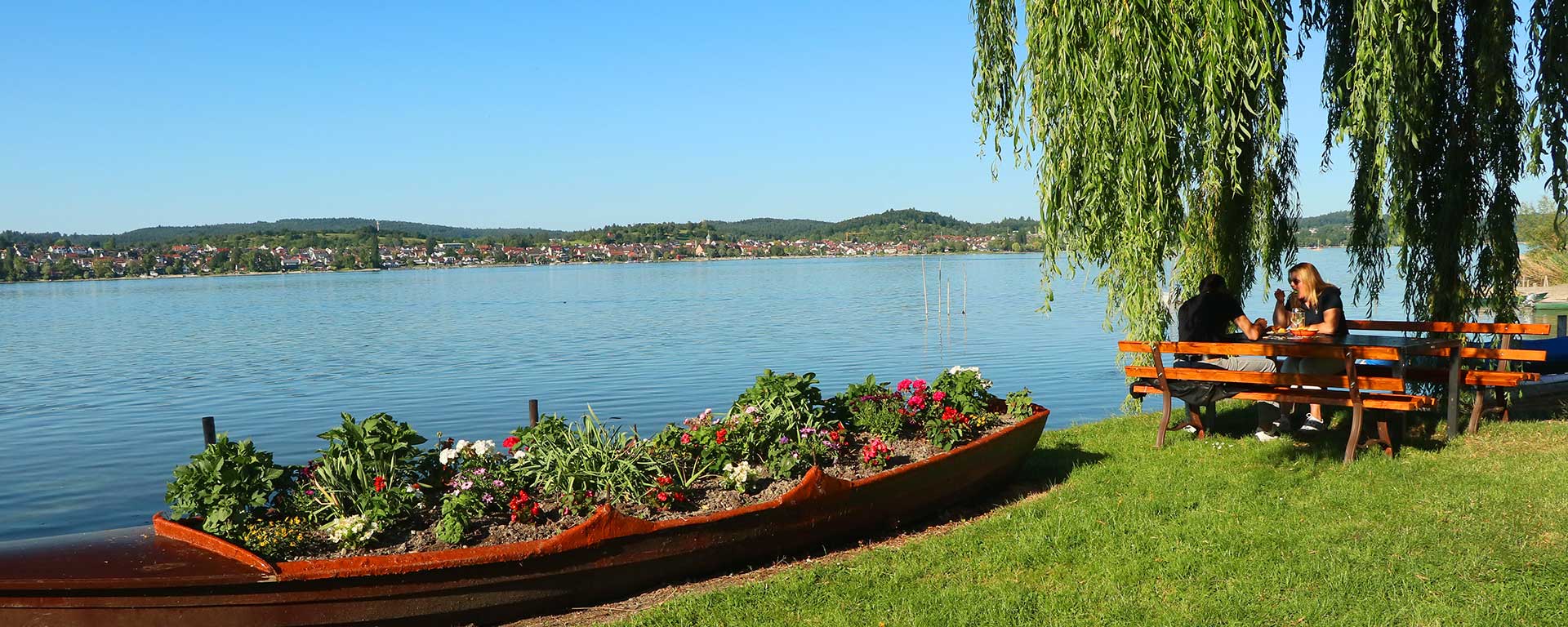 Georg`s Fischerhütte Bodensee-Fischrestaurant auf der Reichenau - seit vielen Jahren die Adresse für fangfrische Bodensee-Fischspezialitäten